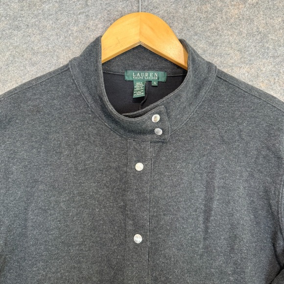 Lauren Ralph Lauren Military Shirt Jacket Shacket Women XL Snap Chore Knit Lined - Picture 5 of 11